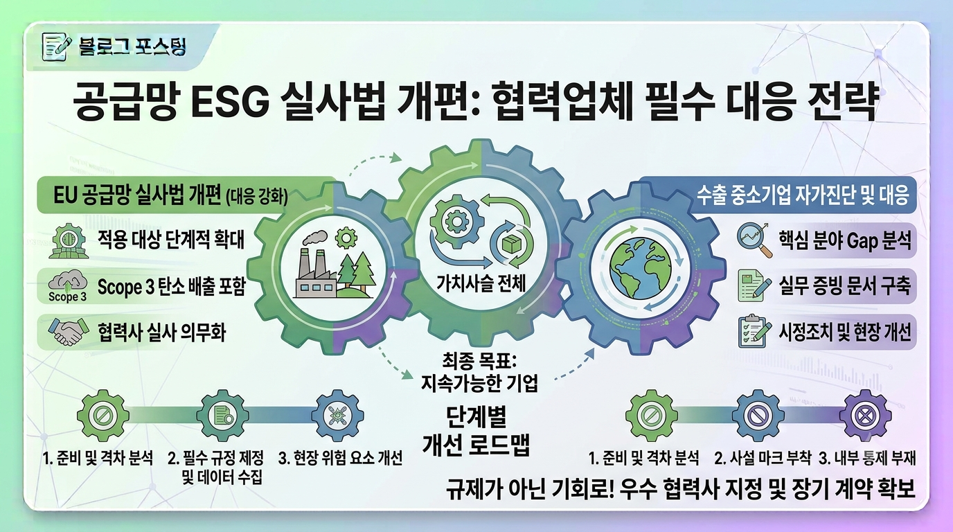 공급망 ESG 실사법 개편에 따른 협력업체 대응 가이드: 수출 중소기업 필수 전략