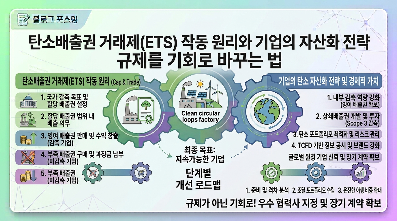 탄소배출권 거래제(ETS) 작동 원리와 기업의 자산화 전략: 규제를 기회로 바꾸는 법